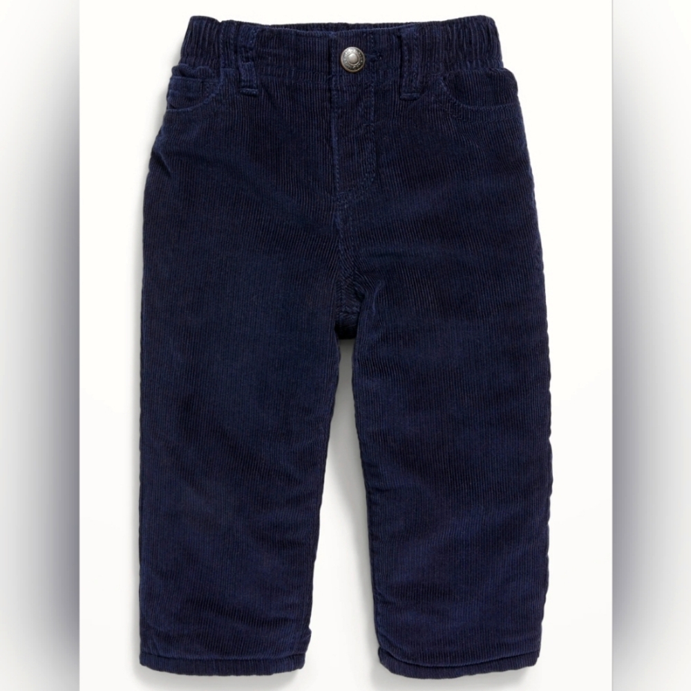 Unisex Cozy-Lined Corduroy Pants for Baby